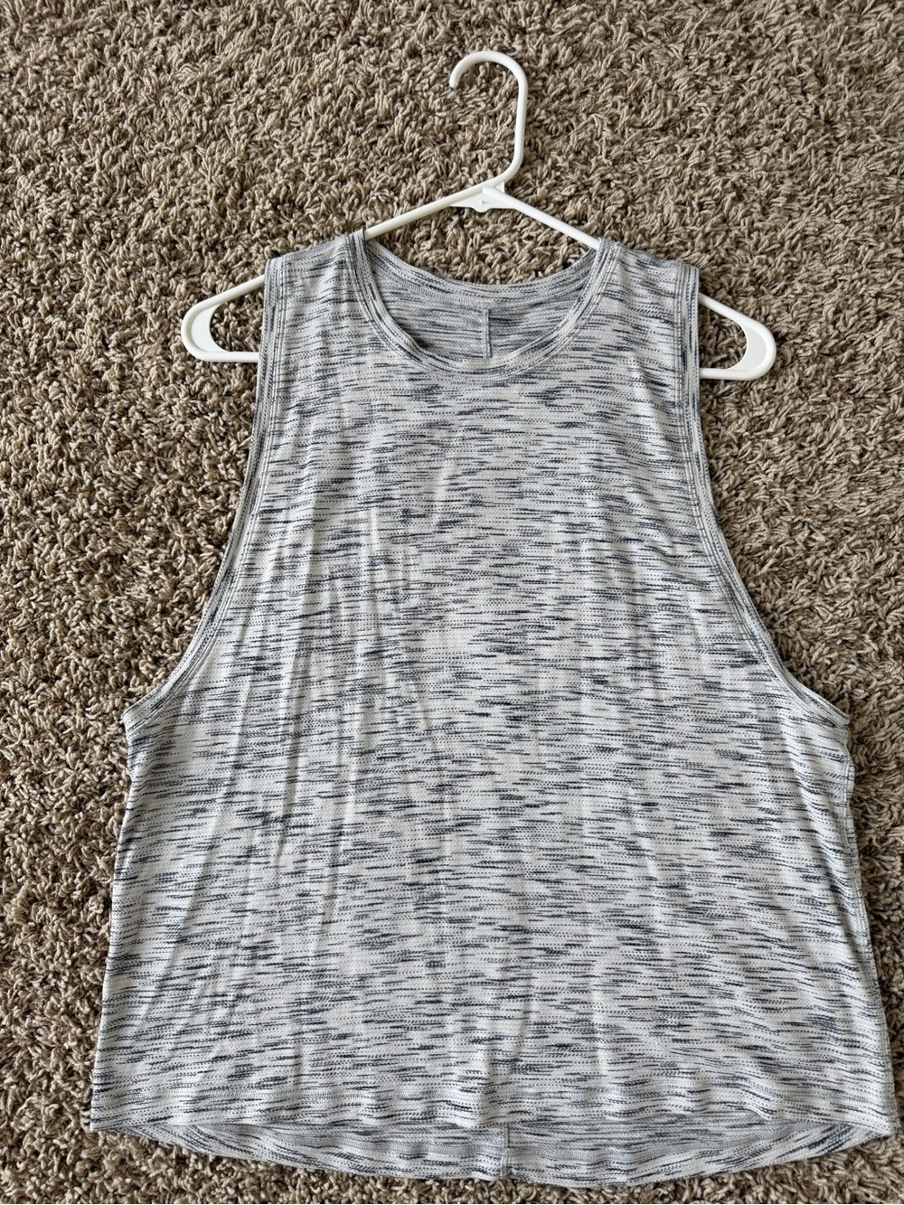 Light Gray Space-Dye Sleeveless Tank Top - Women